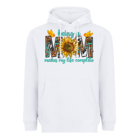 White Being a Mom Makes My Life Complete Heavyweight Hoodie - texasbilliewilder