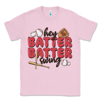 Bubblegum Pink hey batter batter swing Classic Tee - MaliasSmallBusiness