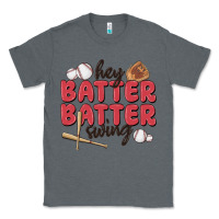 Charcoal Heather hey batter batter swing Classic Tee - MaliasSmallBusiness