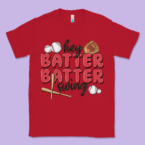 Hey Batter Batter Swing Classic Tee Designed By Maliassmallbusiness