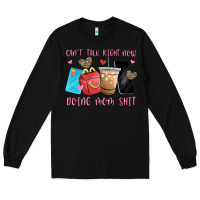 Black can't talk right now doing mom shit Long Sleeve Tee - MaliasSmallBusiness