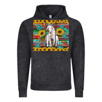 Vintage Black goats mom and baby sunflowers gemstones serape leopard glitter wooden Vintage Hoodie - Artiststas