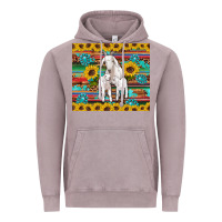 Vintage Zinc goats mom and baby sunflowers gemstones serape leopard glitter wooden Vintage Hoodie - Artiststas