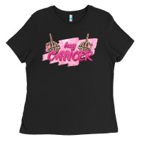 Black Hey Cancer Ladies Tee - texasbilliewilder