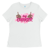 White Hey Cancer Ladies Tee - texasbilliewilder