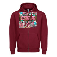 Burgundy cna Zipper Hoodie - LillyAllenDesigns