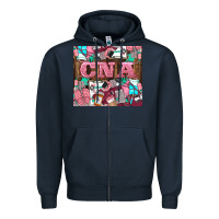 Navy cna Zipper Hoodie - LillyAllenDesigns