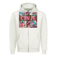 Oatmeal Heather cna Zipper Hoodie - LillyAllenDesigns
