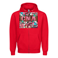 Red cna Zipper Hoodie - LillyAllenDesigns