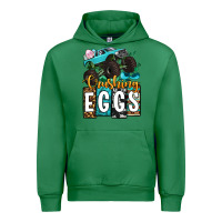 Emerald Easter Day Monster truck crushing eggs Urban Hoodie - OliviaCreatesArt