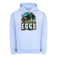 Pigment Grape Ice Easter Day Monster truck crushing eggs Urban Hoodie - OliviaCreatesArt