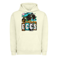 Pigment Pistachio Easter Day Monster truck crushing eggs Urban Hoodie - OliviaCreatesArt