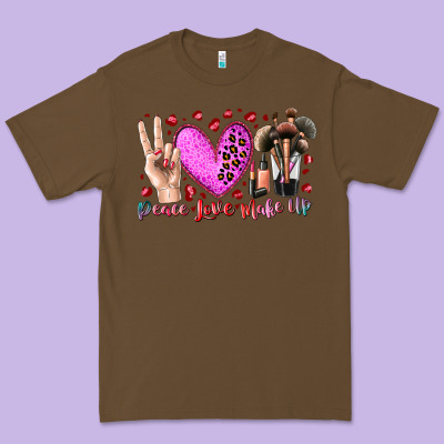 Peace Love Makeup Premium Tee Designed By Racoondesign