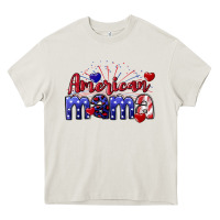 Cream American Mama 4th of july Heavy Core Tee - CowGirlArtShop