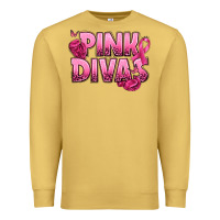 Antique Gold Pink Divas Breast Cancer Premium Sweatshirt - NancyCooperArtShop