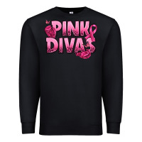 Black Pink Divas Breast Cancer Premium Sweatshirt - NancyCooperArtShop