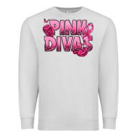 Dove Grey Pink Divas Breast Cancer Premium Sweatshirt - NancyCooperArtShop