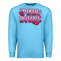 Ocean Blue Pink Divas Breast Cancer Premium Sweatshirt - NancyCooperArtShop