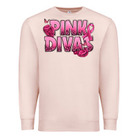 Pale Pink Pink Divas Breast Cancer Premium Sweatshirt - NancyCooperArtShop