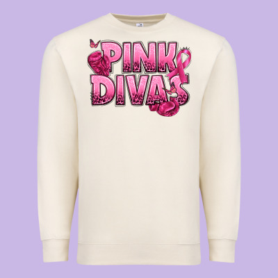 Pink Divas Breast Cancer Premium Sweatshirt Designed By Nancycooperartshop
