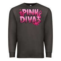 Smoke Pink Divas Breast Cancer Premium Sweatshirt - NancyCooperArtShop