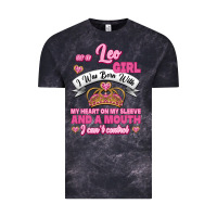 Cloud Black As A Leo Girl I Was Born With My Heart On My Sleeve And A Mouth Vintage Tee - Jasminsmagicworld