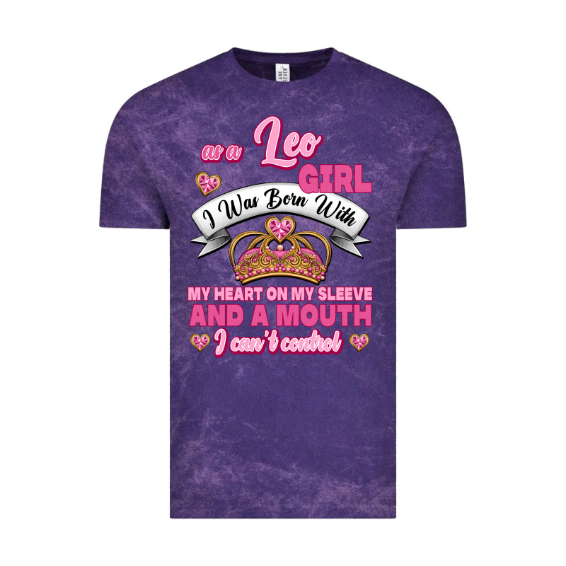 As A Leo Girl I Was Born With My Heart On My Sleeve And A Mouth Vintage Tee by Jasminsmagicworld | Teevron