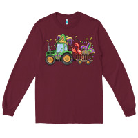 Burgundy mardi gras tractor Long Sleeve Tee - MaliasSmallBusiness