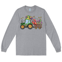 Heather Grey mardi gras tractor Long Sleeve Tee - MaliasSmallBusiness