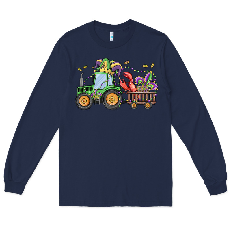 Mardi Gras Tractor Long Sleeve Tee by MaliasSmallBusiness | Teevron