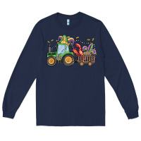 Navy mardi gras tractor Long Sleeve Tee - MaliasSmallBusiness