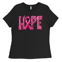 Black Hope Breast Cancer Ladies Tee - texasbilliewilder