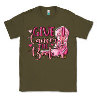 Army Green give cancer the boot Classic Tee - MaliasSmallBusiness