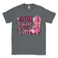 Charcoal Heather give cancer the boot Classic Tee - MaliasSmallBusiness