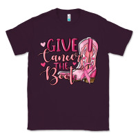 Plum give cancer the boot Classic Tee - MaliasSmallBusiness
