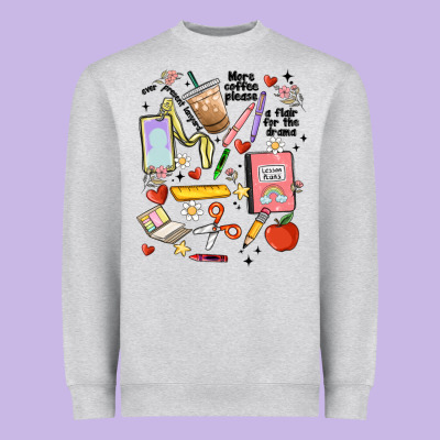 Can't Talk Right Now Doing Teacher Stuff Heavyweight Sweatshirt Designed By Maliassmallbusiness