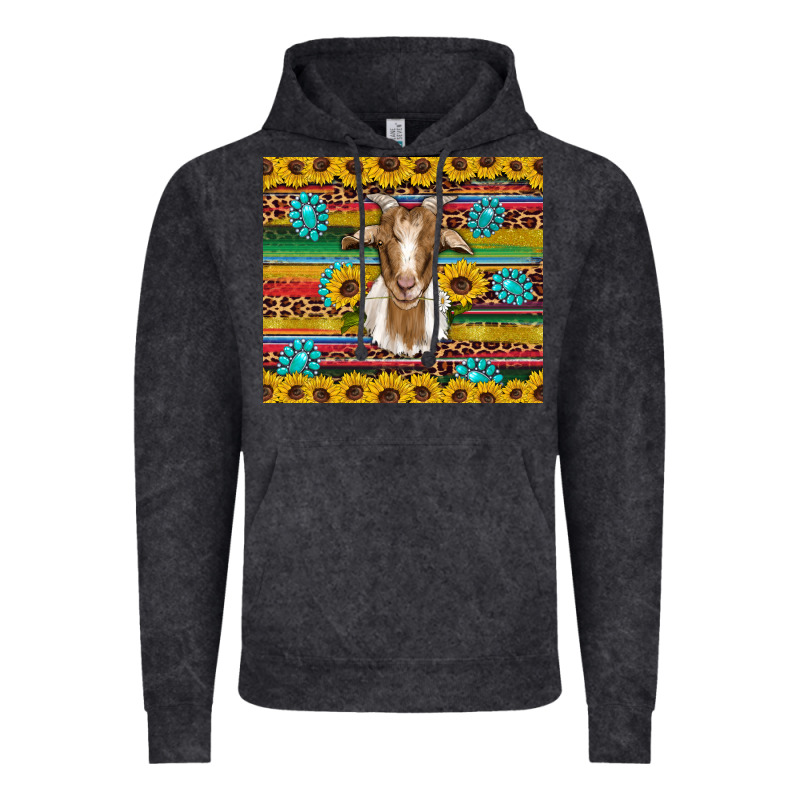 Goat Sunflowers Gemstones Serape Leopard Glitter Vintage Hoodie by Artiststas | Teevron