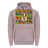 Vintage Zinc goat sunflowers gemstones serape leopard glitter Vintage Hoodie - Artiststas