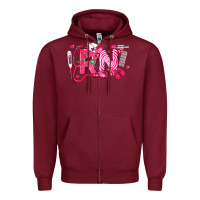 Burgundy rn breast cancer registered nurse Zipper Hoodie - LillyAllenDesigns