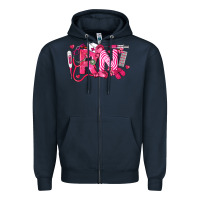 Navy rn breast cancer registered nurse Zipper Hoodie - LillyAllenDesigns
