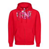 Red rn breast cancer registered nurse Zipper Hoodie - LillyAllenDesigns