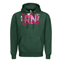 Sports Green rn breast cancer registered nurse Zipper Hoodie - LillyAllenDesigns