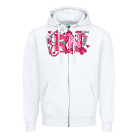 White rn breast cancer registered nurse Zipper Hoodie - LillyAllenDesigns