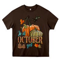 Chocolate Brown is it october yet Heavy Core Tee - HRA Design Shop