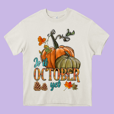 Is It October Yet Heavy Core Tee Designed By Hra Design Shop