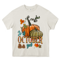 Cream is it october yet Heavy Core Tee - HRA Design Shop