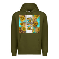Army Green western mother's day mimi with turquoise and sunflowers and leopard tu Premium Hoodie - TumblerDesignByShophia