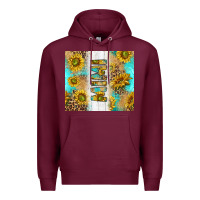Burgundy western mother's day mimi with turquoise and sunflowers and leopard tu Premium Hoodie - TumblerDesignByShophia
