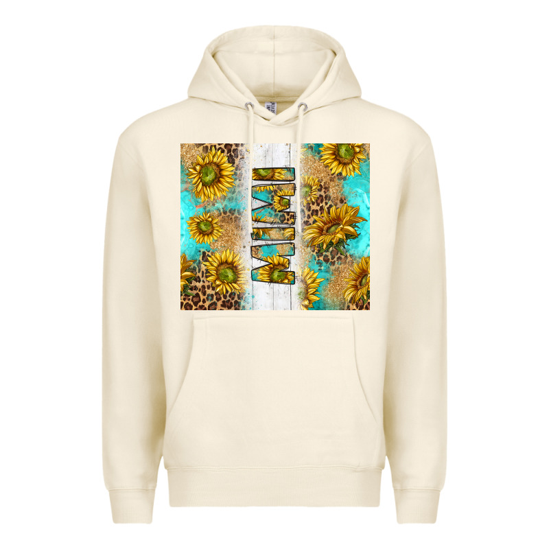 Western Mother's Day Mimi With Turquoise And Sunflowers And Leopard Tu Premium Hoodie by TumblerDesignByShophia | Teevron