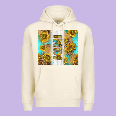 Western Mother's Day Mimi With Turquoise And Sunflowers And Leopard Tu Premium Hoodie Designed By Tumblerdesignbyshophia